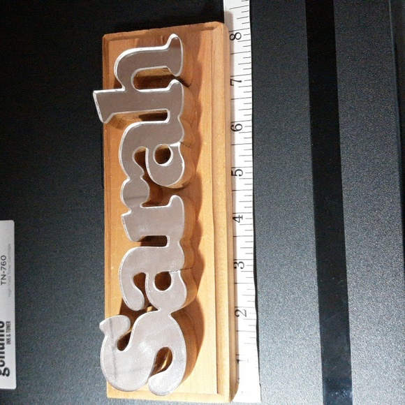 Sarah Mirror Name Wood Sign - Picture 3 of 4